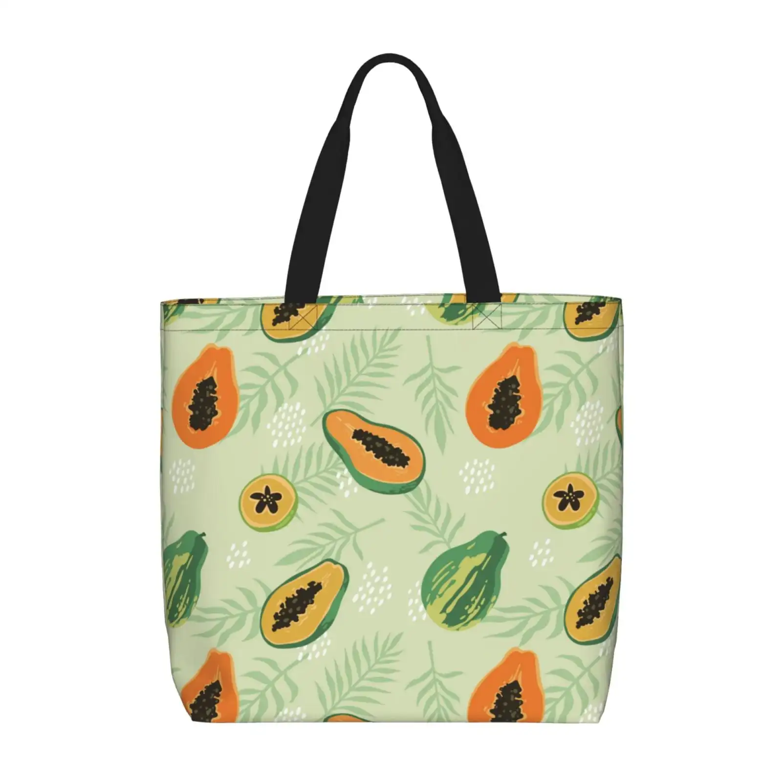 

Большая женская сумка-тоут - многоразовая большая сумка с тропическим листом папайи на молнии, пляжные сумки для женщин, сумка для мамы, подарки для мамы
