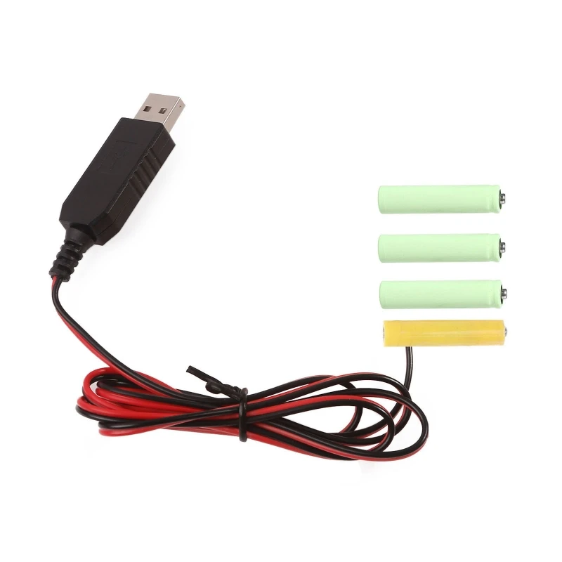 AAA Battery Eliminators USB Power Supply Cable Replace 4x 1.5V LR03 AAA Batteries for Radio Electric Toy Clock LED Light 896C
