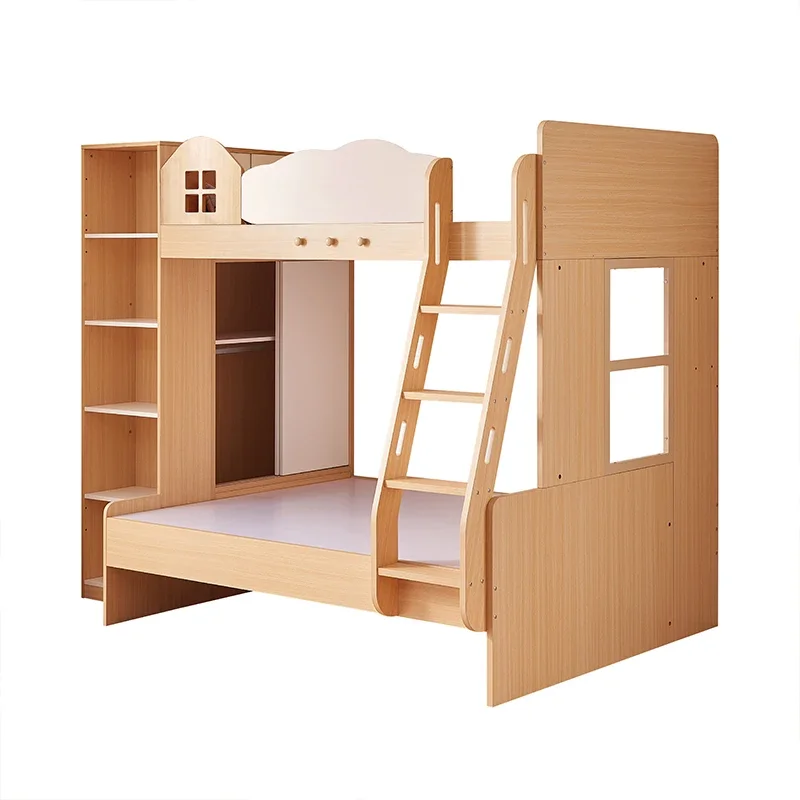 Children's bed Small apartment upper and lower bed High and low child and mother bed Multifunctional combination
