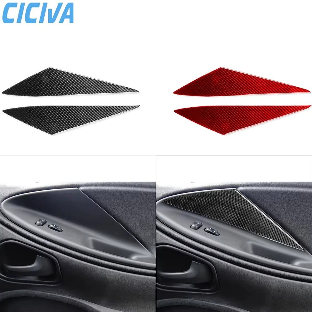 

For Ford Mustang 2001 2002 2003 2004 Real Carbon Fiber Inner Door Panel Cover Auto Trim Tuning Stickers Car Interior Accessories