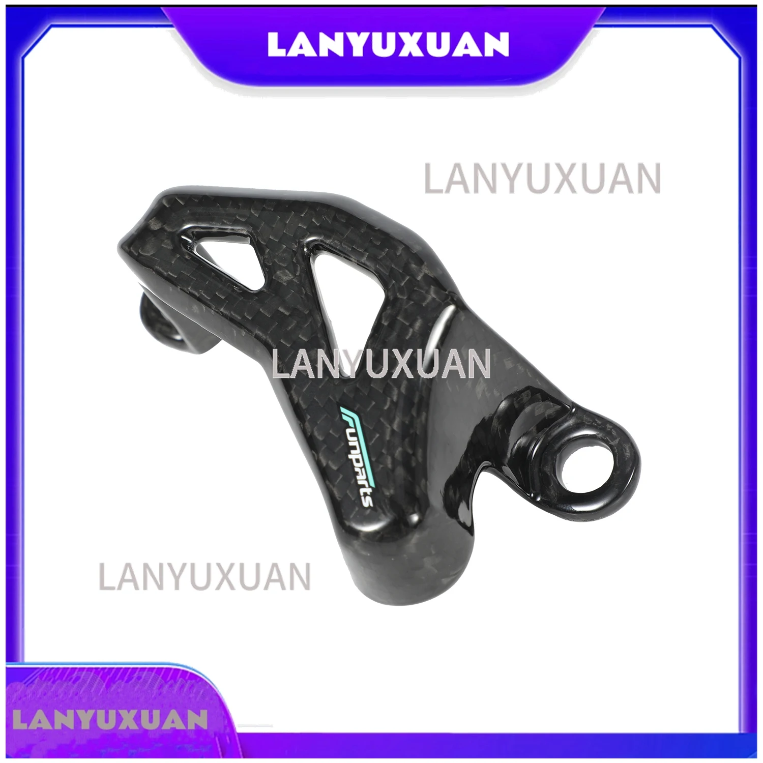 2026 FUNPARTS Real Carbon Fiber Rear Brake Caliper Cover Guard for CR125R-250R  CRF250R CRF450R CRF450RX CRF250X CRF450X CRF150R