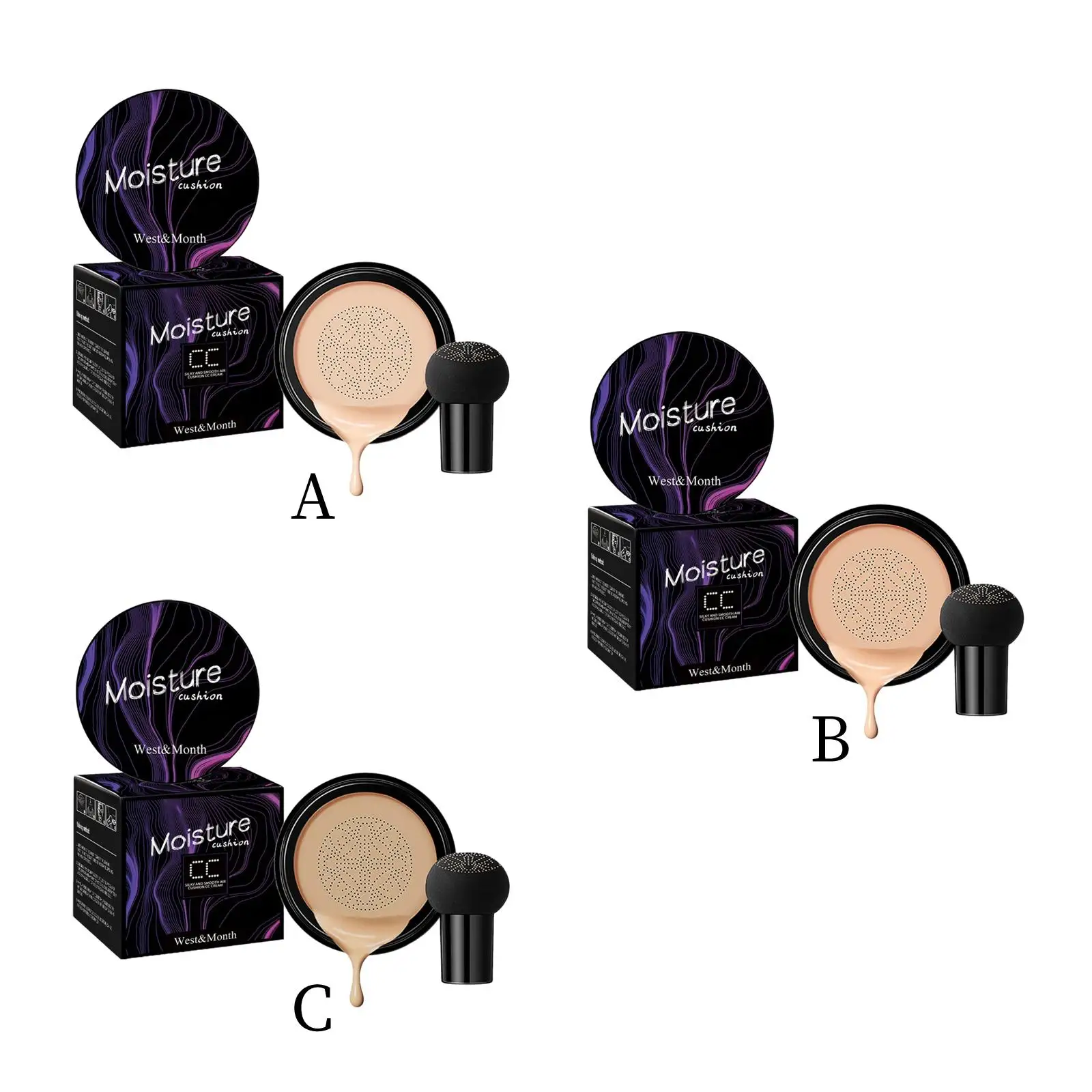 Mushroom Head Air Cushion cc Cream, Foundation Highlighting Conceal Flaws and Invisible Pores