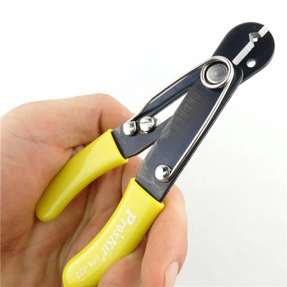 Pro\'skit 6PK-223 Adjustable Wire Stripping Pliers Decrustation Pliers Cable Stripper Tool (0.5~4.0mm)With Cut Function Tool