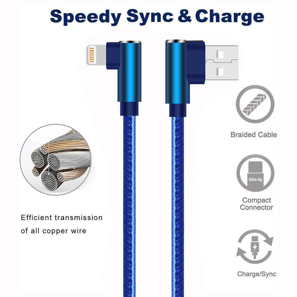 ANSEIP Lightning Cable USB  Fast Charging Cord for Iphone 14 13 12 11 Pro Max XS X XR 7 8 6 Plus SE Nylon Braided Charger Cord