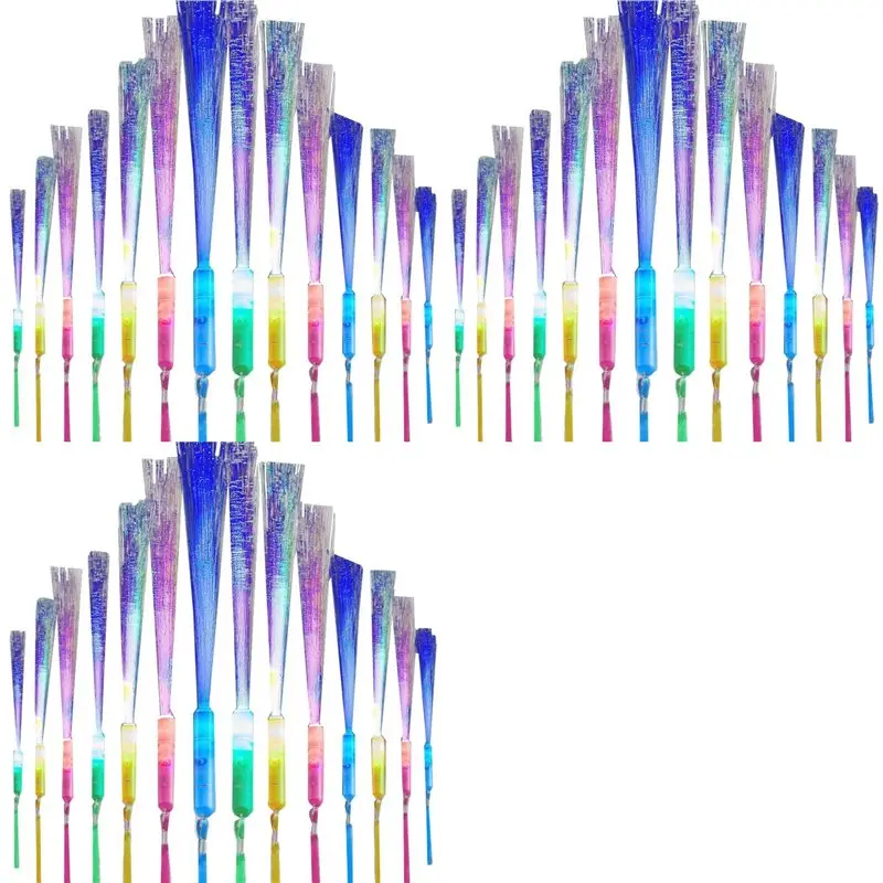 

【НОВИНКА】180 шт. оптоволоконные палочки, светящиеся палочки, светодиодная подсветка, мигающие палочки для детей, день рождения, свадьба, Хэллоуин, Рождество