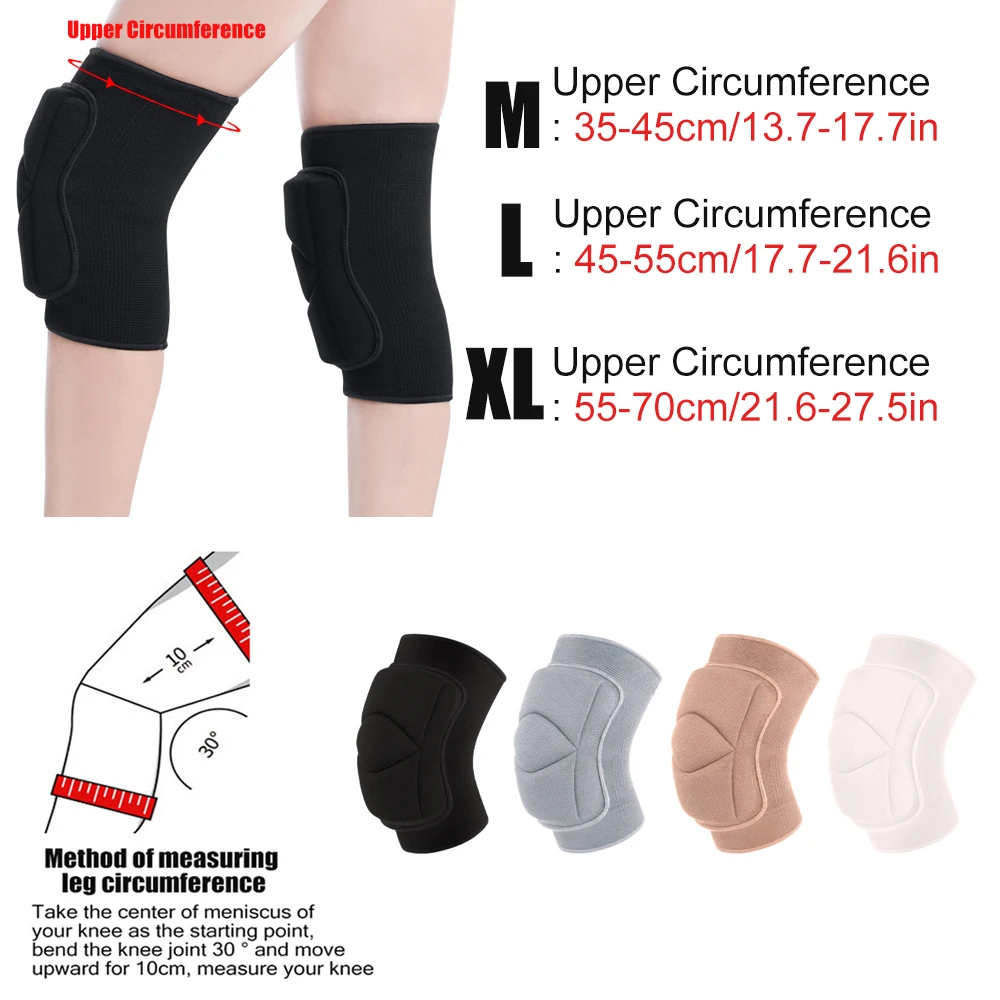 TopRunn 2 Pieces Sports Kneepad Dancing Knee Protector Volleyball Yoga Knee Brace Support Winter Leg Warmers Workout Training