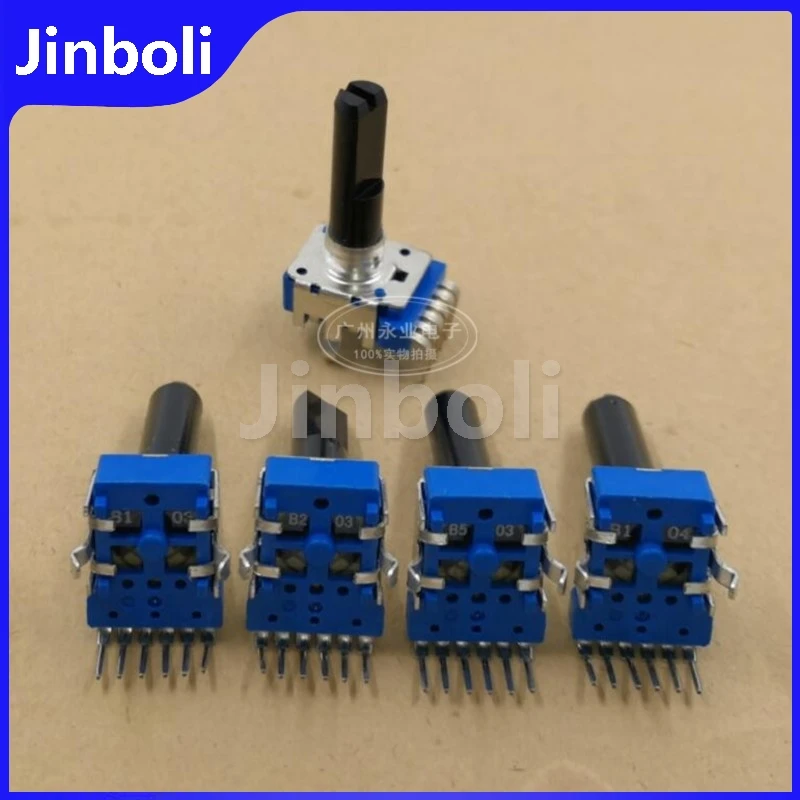 2PCS RK12 Type Audio Volume Adjustment Potentiometer Double 6Pins B10K B20K B50K B100K B103 B203 B503 B104 Shaft Length 23.5MM