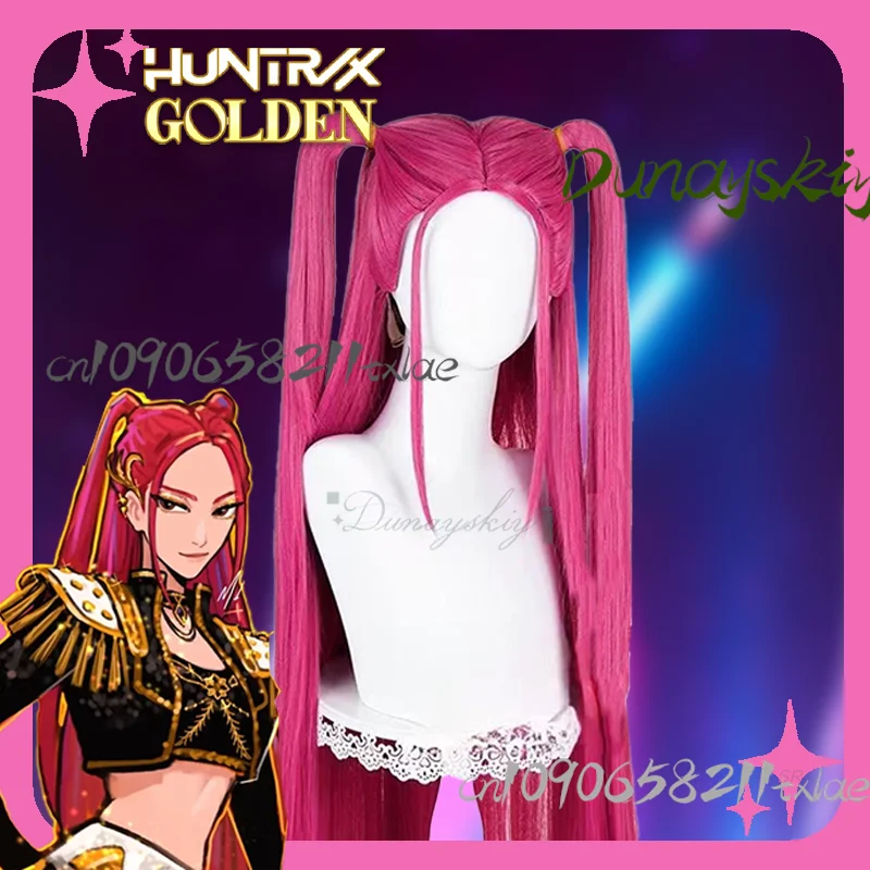 K-Pop Demon Hunters Mira Cosplay Costume Wigs Black Golden Uniform Cosplay for Party Halloween Carnival Party Anime Movie