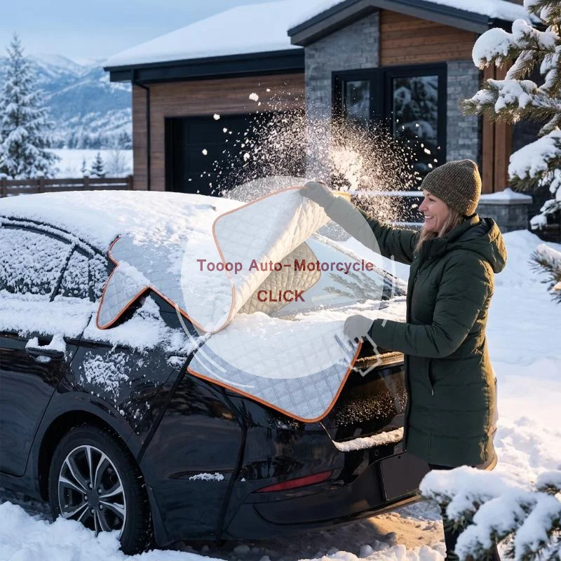 Car Rear Windshield Snow Ice Cover Quick Remove Anti Frost Waterproof Winter Guard for Cold Weather Auto Use