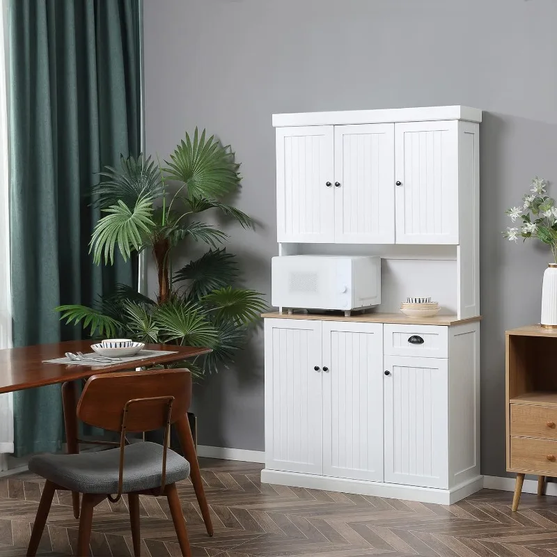 Modern simple side cabinet, kitchen against the wall floor tea cabinet, living room large capacity multi-functional locker