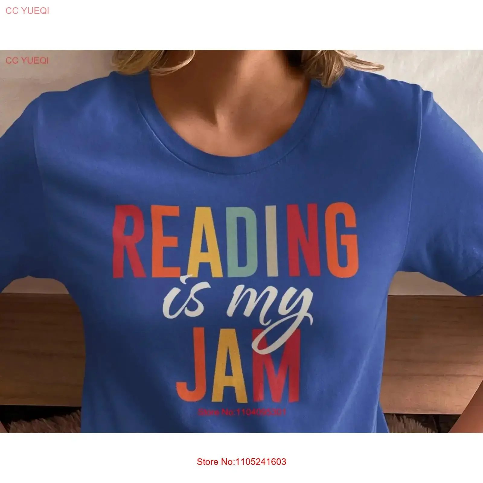 Reading is My Jam Multicolored T Shirt Best for Teachers Book Clubs Birthday Present Hobby Enthusiasts Bella Canvas Plus Sizes