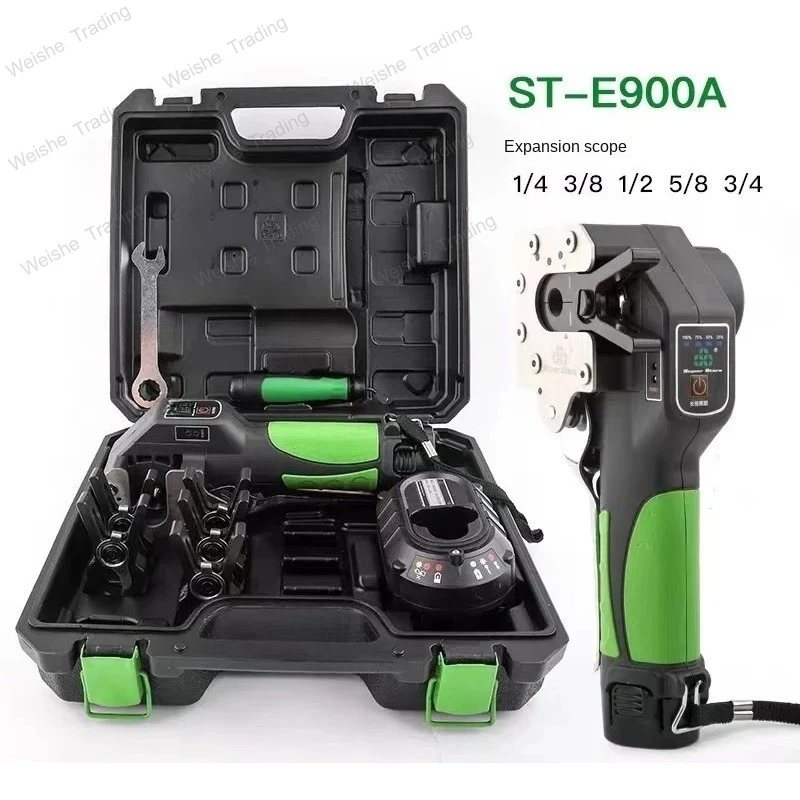 

Copper Tube Electric Flaring Tool Kit ST-E900A Cordless Expander for Automatic Flare Manual Tools Set for HVAC & Refrigeration
