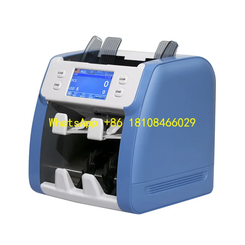 Value Counter Money Sorter with Two Pocket The Newest 2CIS  Touch Screen Money Counter  Front-loading Mix Counting Cash