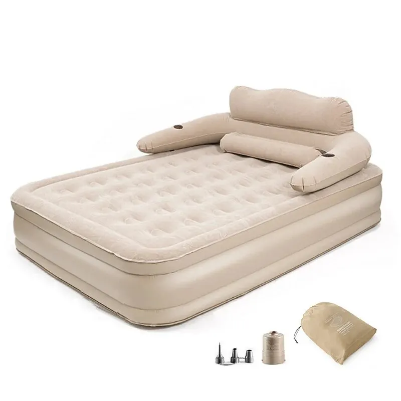 LohasCamping Automatic Inflatable Air Bed with Electric Mattress 40cm Height Tent Air Cushion Mat Floor  Backrest Camping