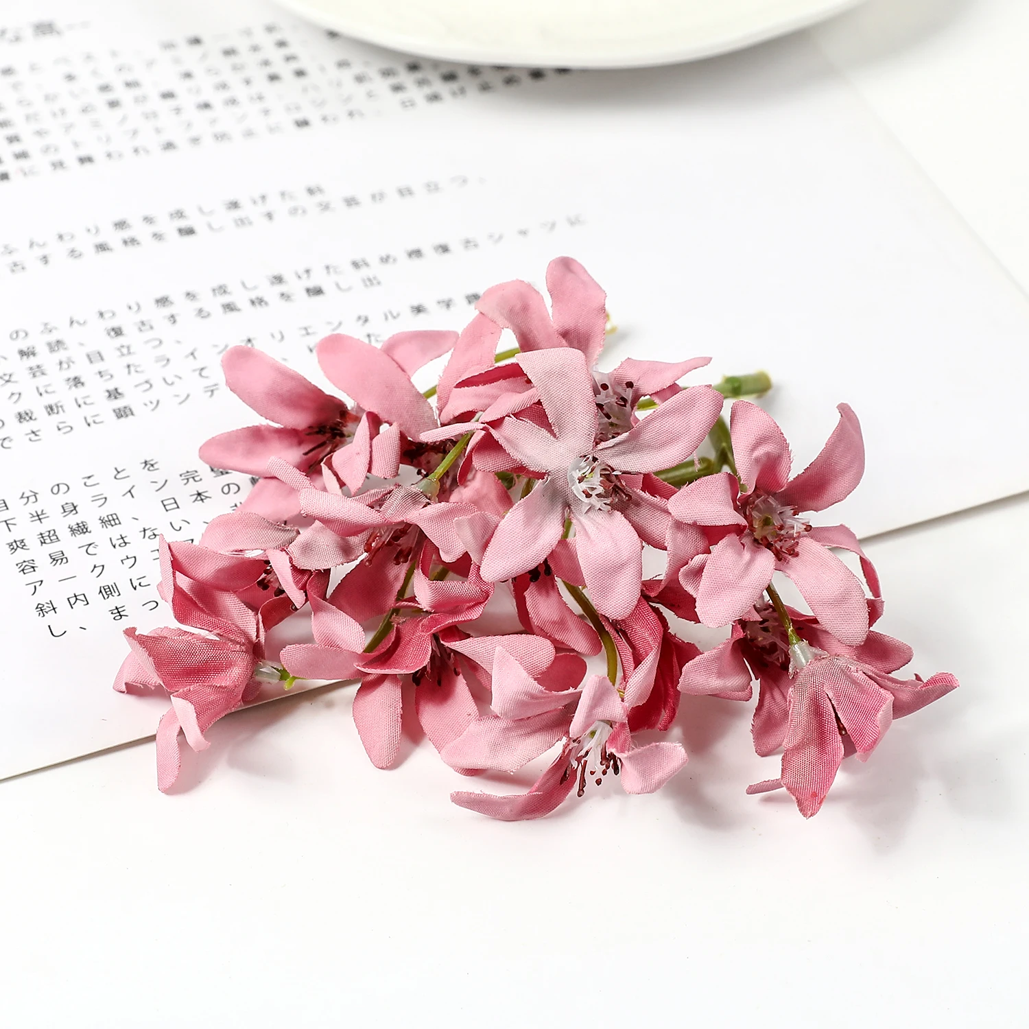 10/20Pcs Künstliche Seidenblumen Kopf Gradienten Orchidee Magnolie Blume Für Wohnkultur Hochzeit Dekoration DIY Haarnadel Zubehör – Detail 12