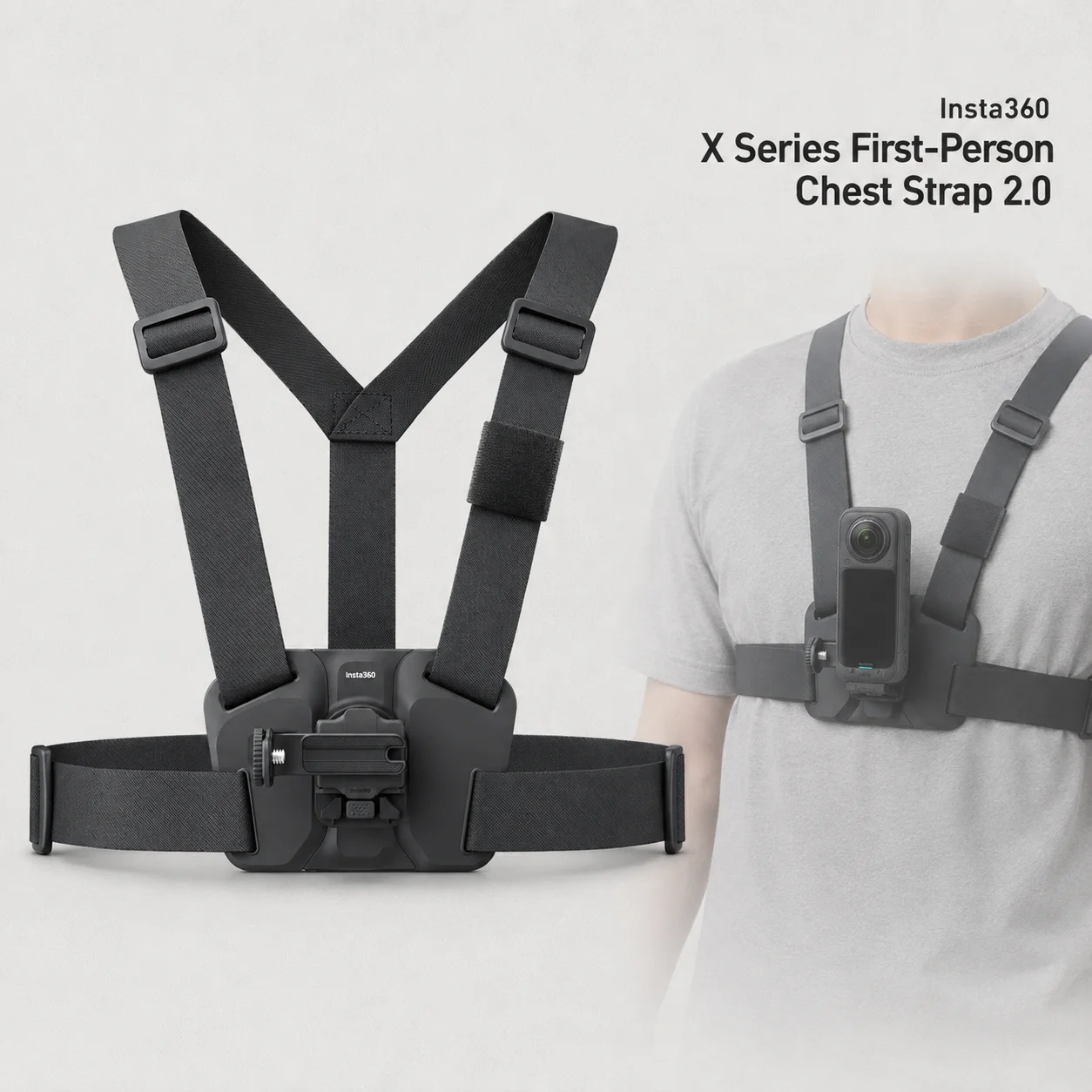 Insta360 X Series Borstband 2.0 Ultralichte Body Mount voor X6 X5 X4 Air X4 Fietsen Motorrijden Skiën Buitensporten