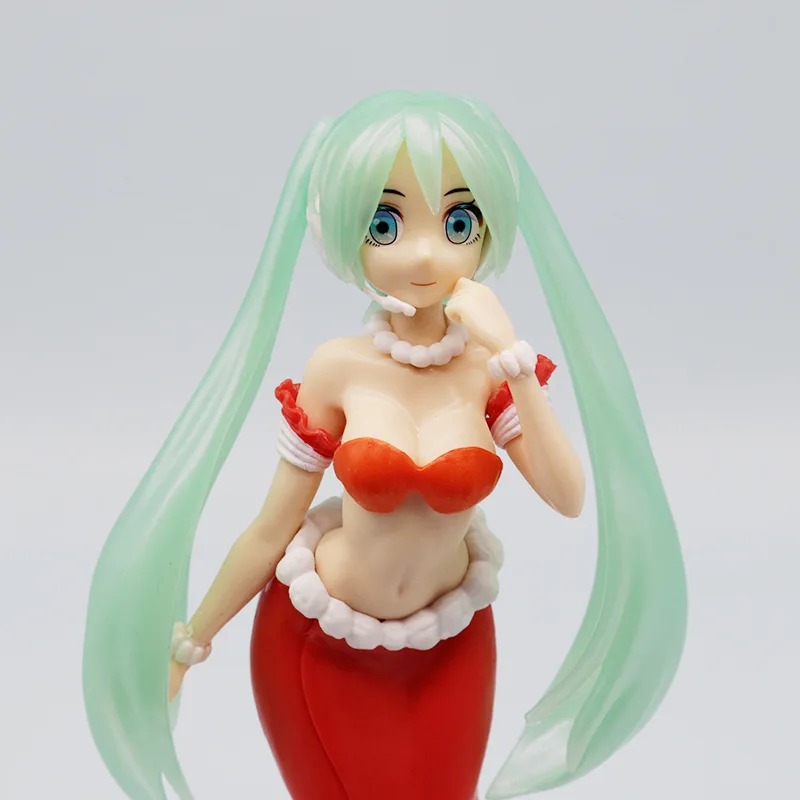 New Hot Anime Hatsune Miku Kawaii Swimsuit Uniform Miku Action Figures Pvc 19cm Figurines Doll Model Kids Toys Birthday Gift