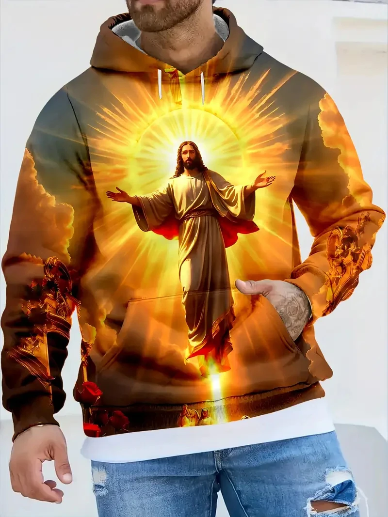 Hıristiyan İsa 3D baskılı kapü - Men'S Fashion Easter incelemesi ve fiyatı