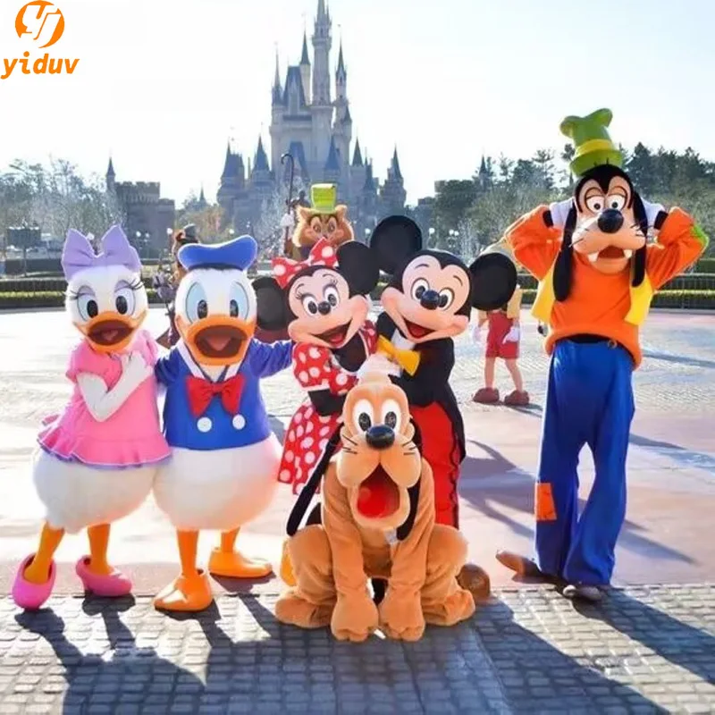 Disney Mickey Minnie Mouse Maskottchen Kostüm Lio & Stitch Cartoon Charakter Erwachsene Werbung Karneval Party Halloween Kostüm