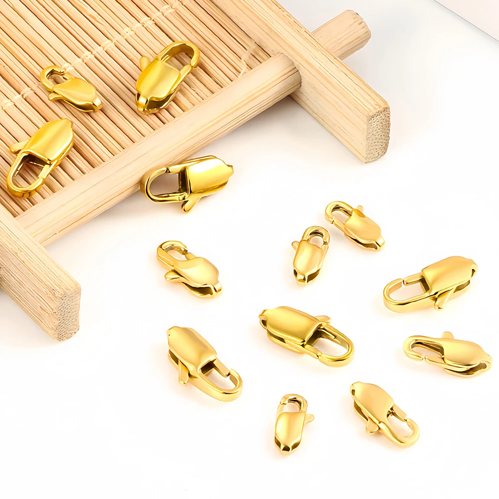 5 Stück Edelstahl-Rechteck-Hartriegel, Halskettenhaken, Armbandverbinder für DIY-Ketten, Schmuckherstellung, Zubehör, Schmuckteile – Detail 2