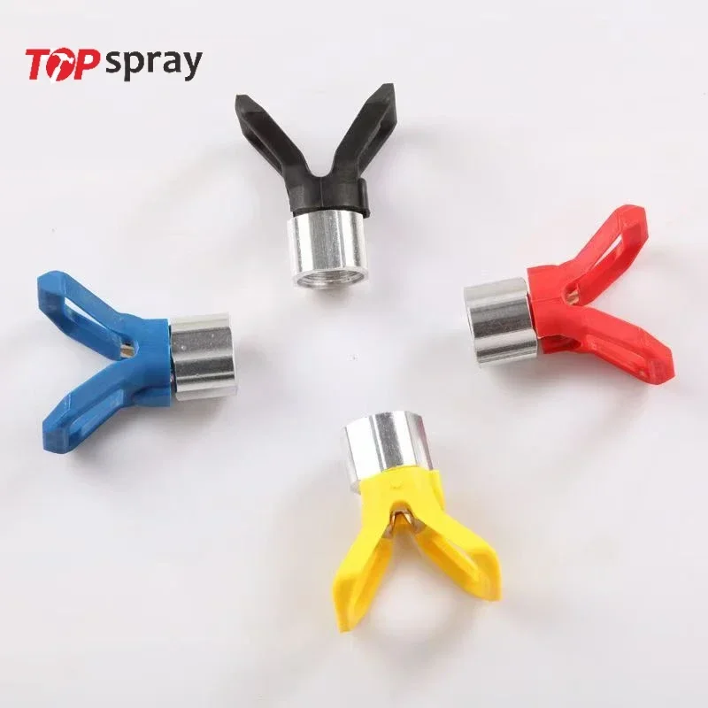 To[spray 1PcSpray Gun Flat Tip Nozzle Guard Airless Tip Guard Toool  Nozzle Universal Copper Seat High Pressure Airless Paint