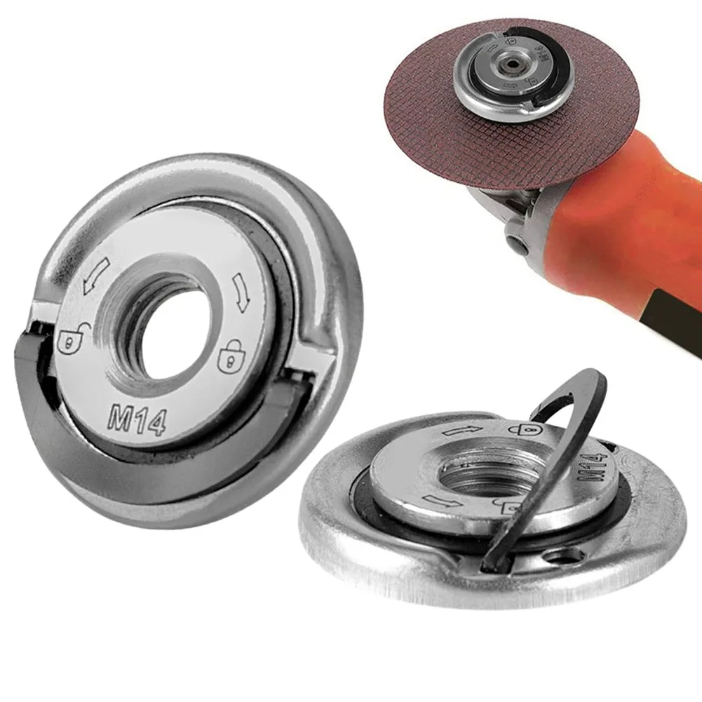 AAAAAForM14QuickReleaseSelf-Locking Grinder Pressing Plate Flange Nut Power Chuck Tools Common Thread Angle Grinder