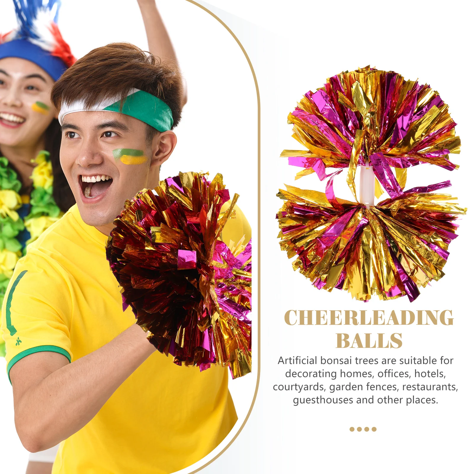 

Colorful Ball Cheering Props Balls Cheerleading Hand Flower Dazzling Pompoms Gymnastics Cheerleader Accessories Colored