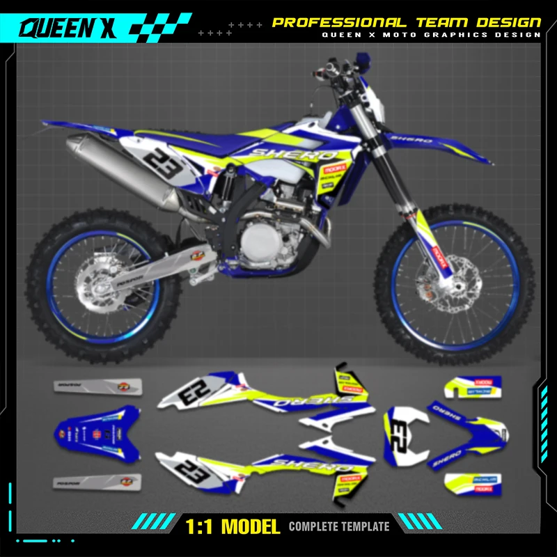 

Queen X MOTOR Custom Team Graphics Motorcycle Decals Stickers Kit For Sherco Decal 2012 2013 2014 2015 2016 SE SE250 300