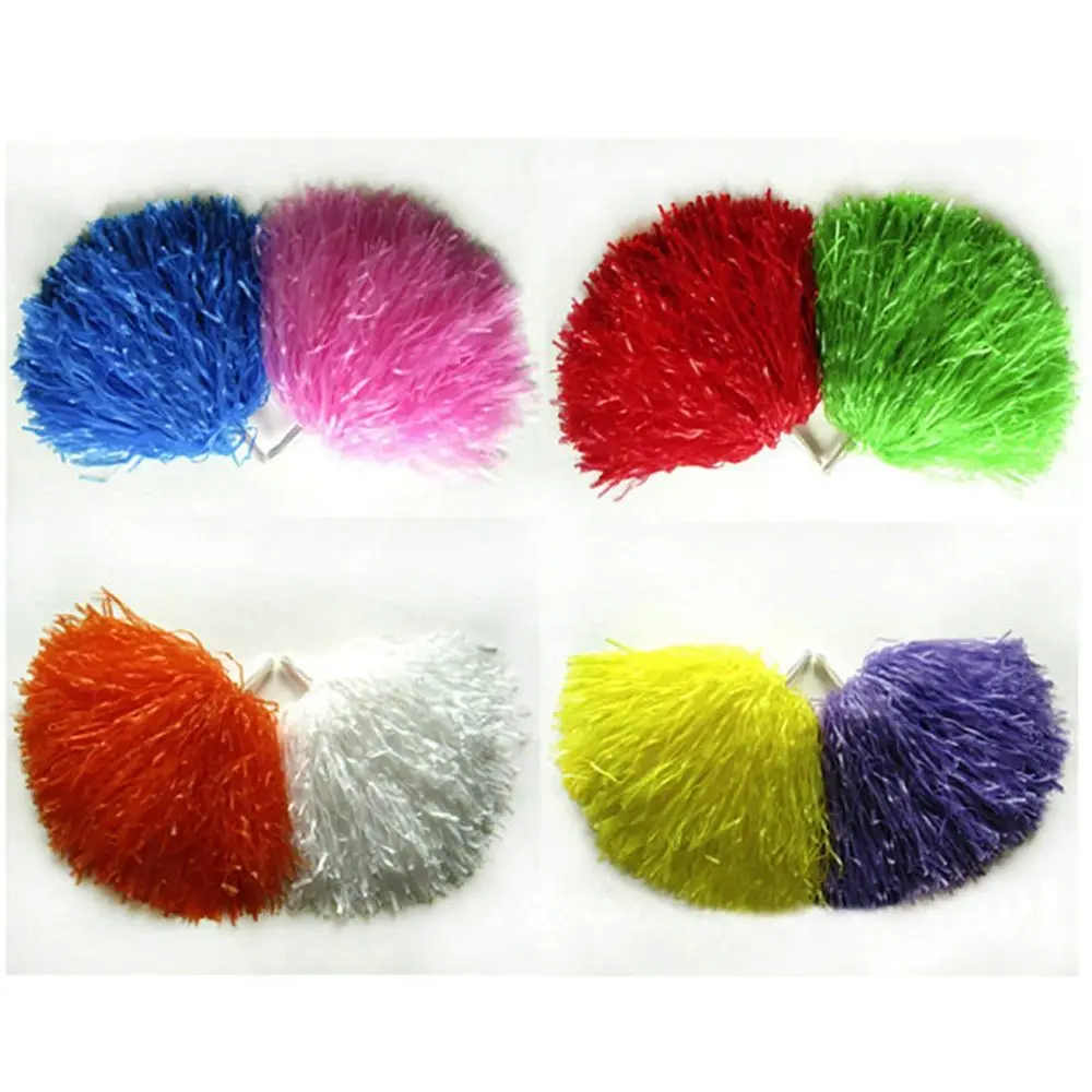 1pair Jogo Pompons Aplicar para Esportes de Dança Jogo Suprimentos e Decorador Concerto Vocal Cheerleading Flor Bola Pom Poms