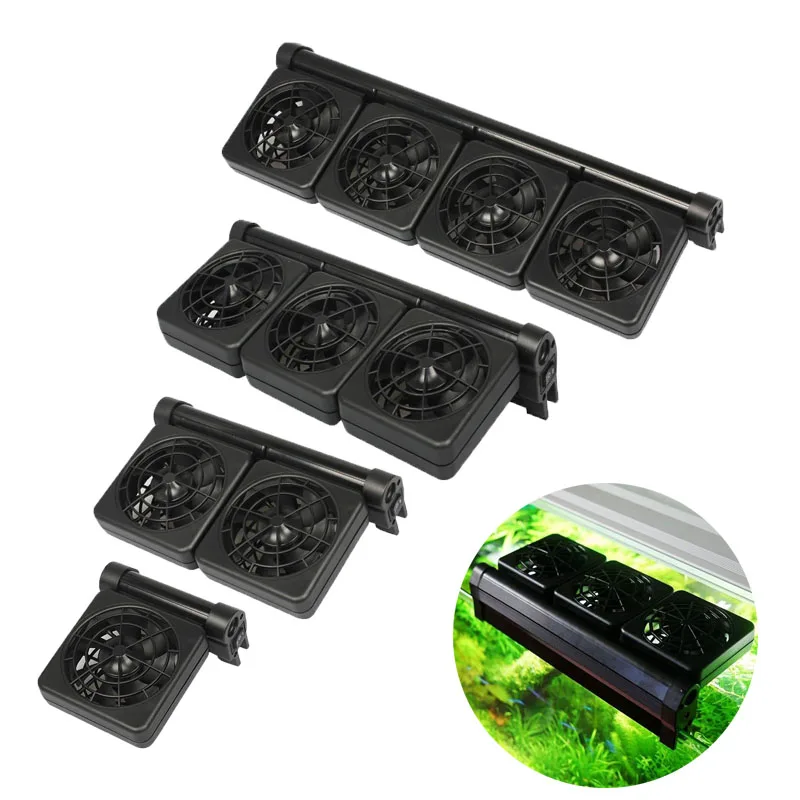 1/2/3/4 Aquarium Fans Chillers Water Temperature Control Fish Tank Cooling Fan System for Salt Fresh Water Marine Tank Pond