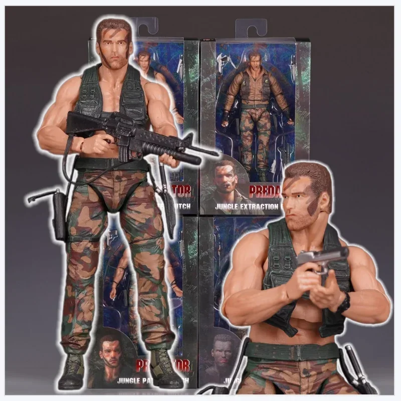 

Новинка! Фигурка Neca Predator Jungle Extraction Dutch (Шварценеггер), статуэтка, модель, украшение для рабочего стола, игрушка, подарок