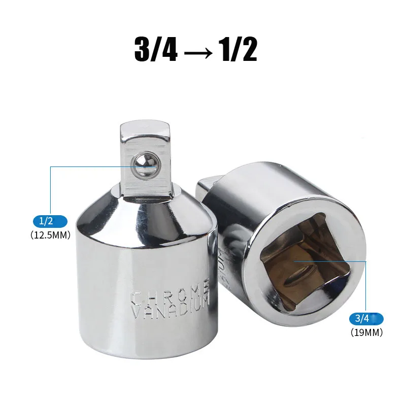 Imagem -05 - Chrome Vanadium Aço Tomada Adaptador Drive Ratchet Wrench Socket Converter Reparação do Carro Ferramentas Manuais 1pc