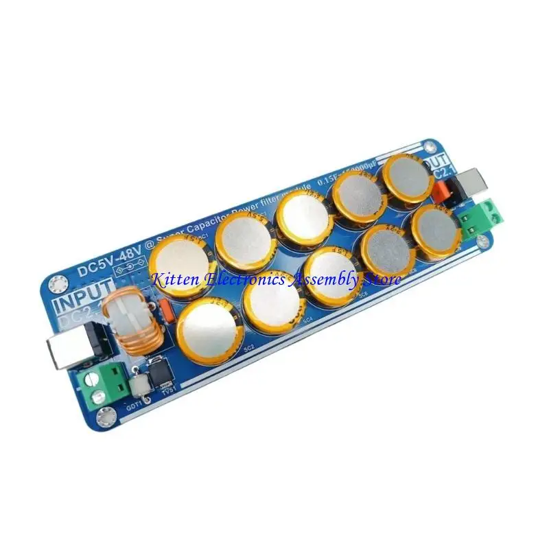 96GD 5V-48V 10A Supercapacitor Filter Board Linears Switching for Headphone Amplifier