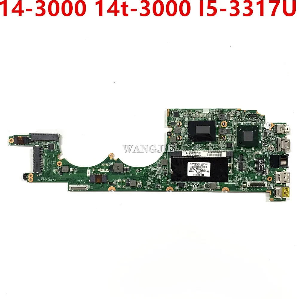 

For HP Envy 14-3000 14t-3000 Laptop Motherboard 685367-501 685367-601 685367-001 DASPSDMBAC0 W/ I5-3317U CPU DDR3 Used