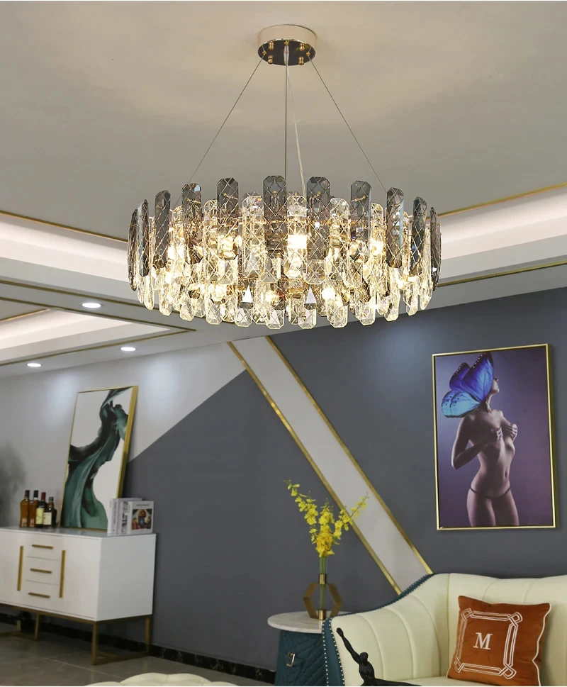 New exquisite crystal chandelier for living room, dining room, bedroom, modern crystal chandelier YX910TB