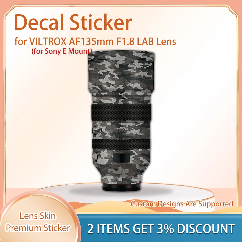 

Защитная пленка-наклейка (скин) для объектива VILTROX AF135mm F1.8 LAB, для крепления Sony E-mount