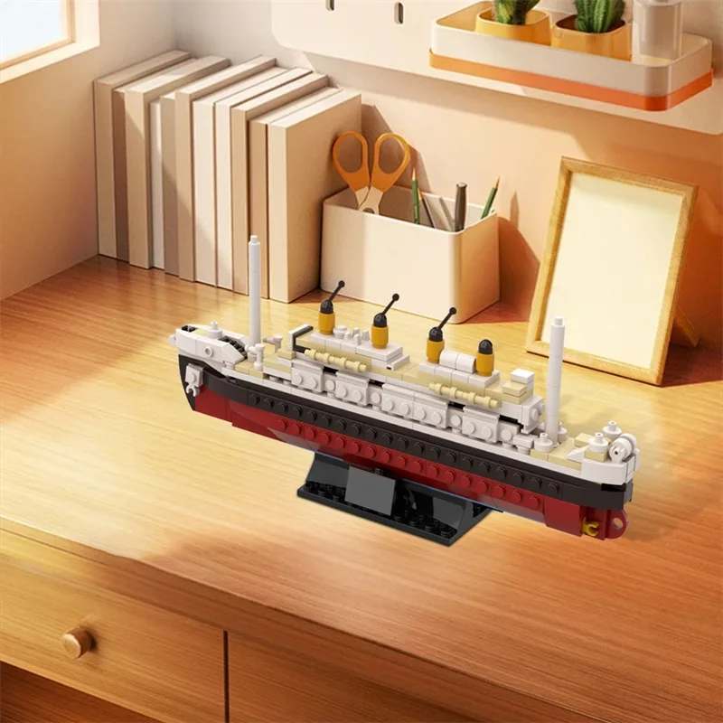 MOC Movie Titanic Model Building Blocks, barco de lujo ensamblado, juguete de ladrillo, regalo de cumpleaños para niños, Colección educativa creativa