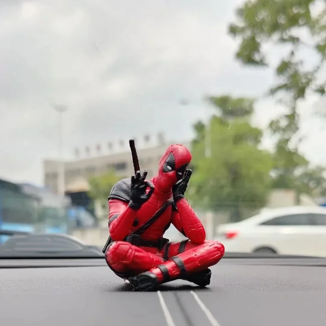 Deadpools-Figurine d'ornement de voiture, modèle de film Rick, décoration de chambre, position assise à genoux, jouets pour enfants, cadeaux d'anniversaire pour amis, nouveau, 3