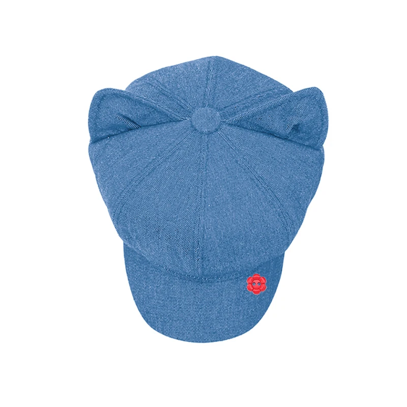 Crazy Mita Cosplay Game MiSide Cute Cat Ear Sweet Octagonal Hat Role-playing Blue Beret Women Halloween Creepy Party Cosplay Hat