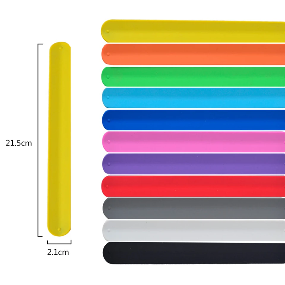 50 Pulseras De Bofetada (Slap Bracelets) – Juguete Divertido Para Fiestas Infantiles, Cumpleaños Y Recompensas (Colores