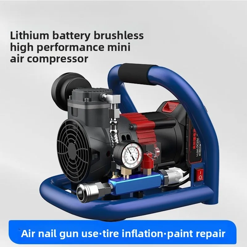 Lithium Battery Small Air Compressor Mini Pump Portable Compressor Automobile Pump Woodworking Pump