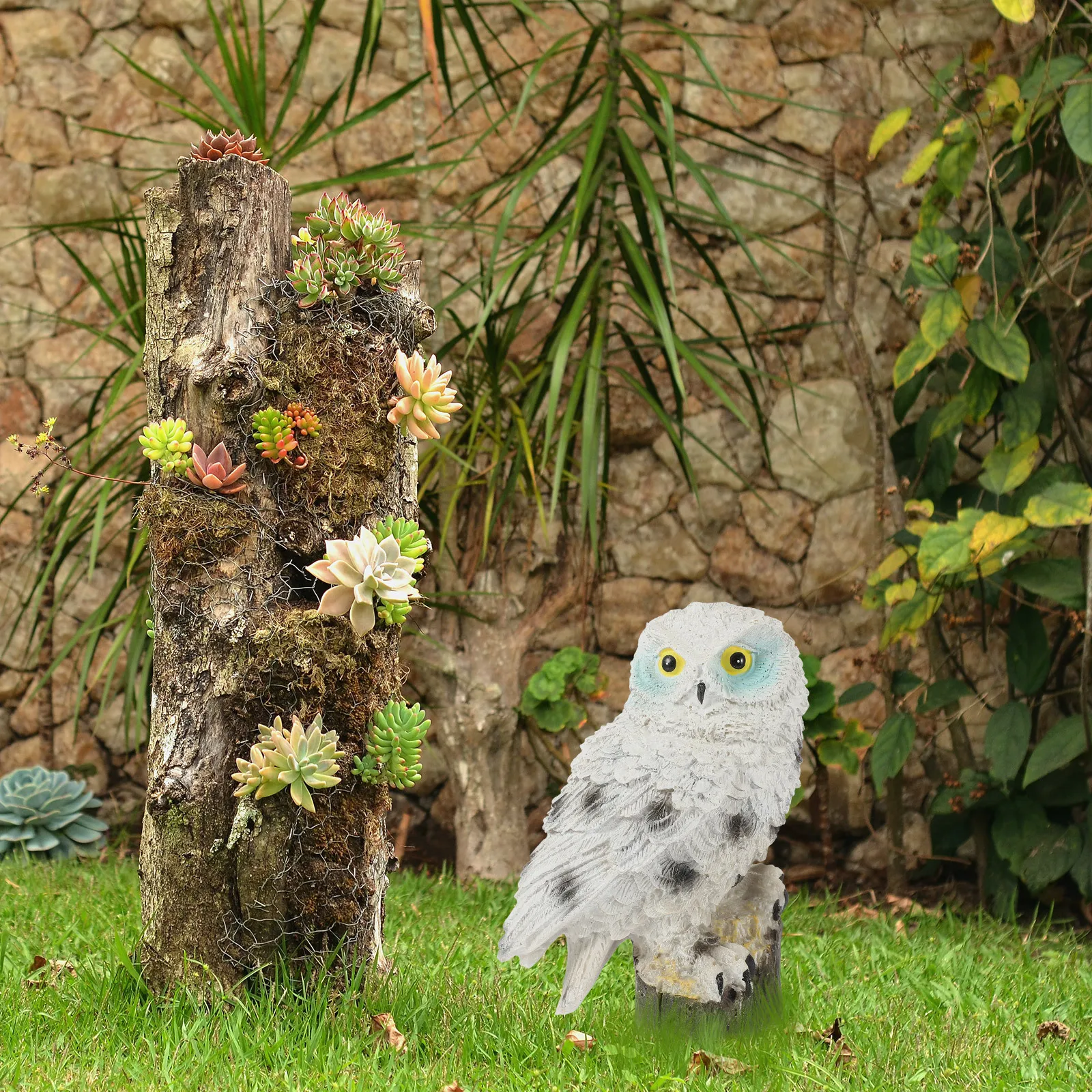 

1pc Resin Owl Cute Cartoon Owl Statue Desktop Decor For Home Office Car Garden Small Animal Sculpture Landscape Ornament