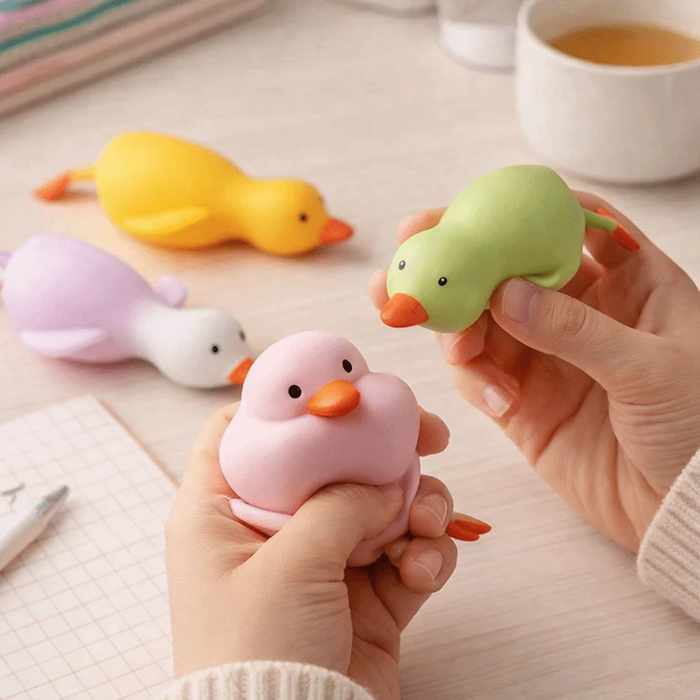 Colorful Duck Pinch Le Squishy Texture Stretch Function Duck Sensory Transformable Fun Design Duck Vent Children Play