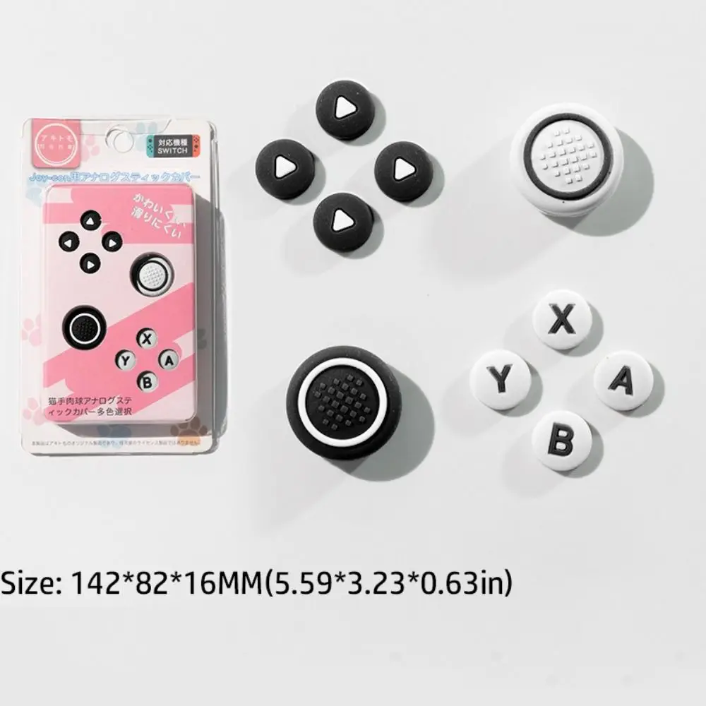 Nowy D-pad Cross Silicone Soft Button ABXY Key Sticker Skin Case For Switch Oled NS Joy-con Thumb Stick Grip Cap Cover Protector — zdjęcie 5
