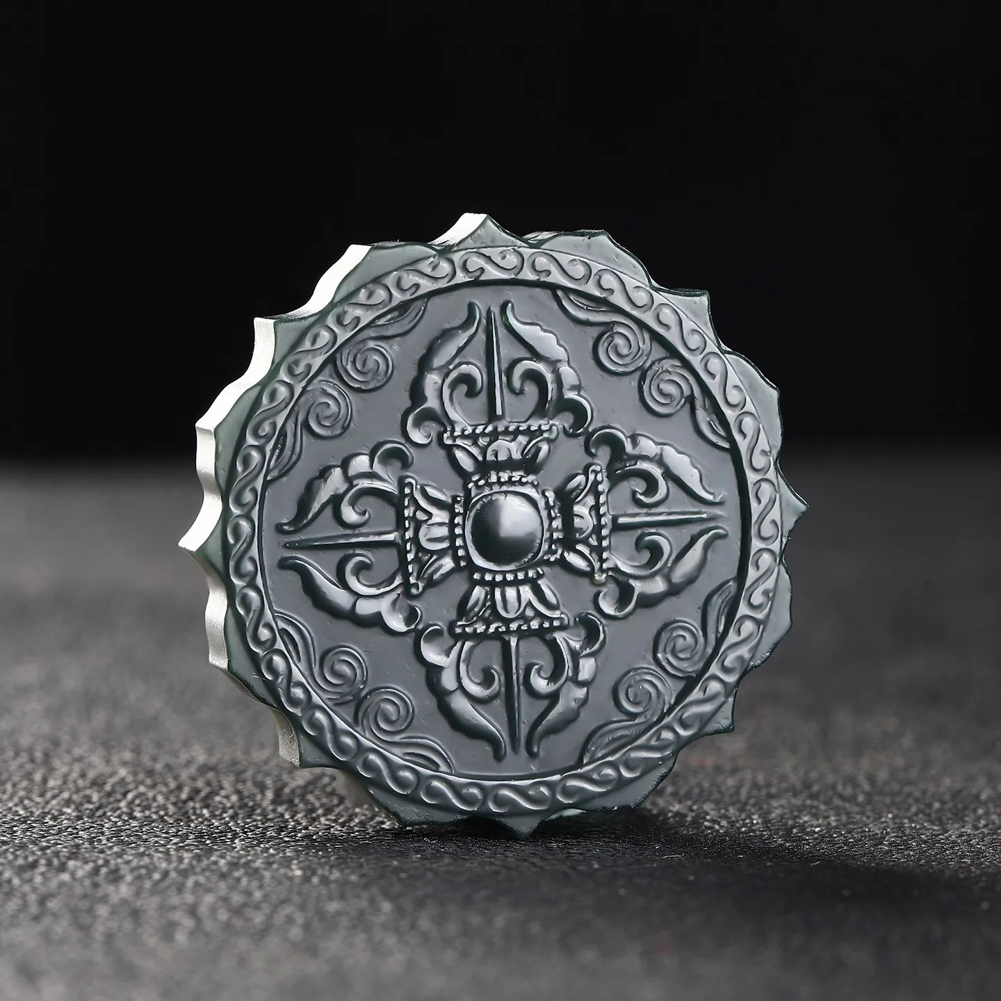 New Natural Hetian Jade Hand Carved Production Delicate Eight Treasure Compass FengShui Amulet Pendant Necklace Jewellry