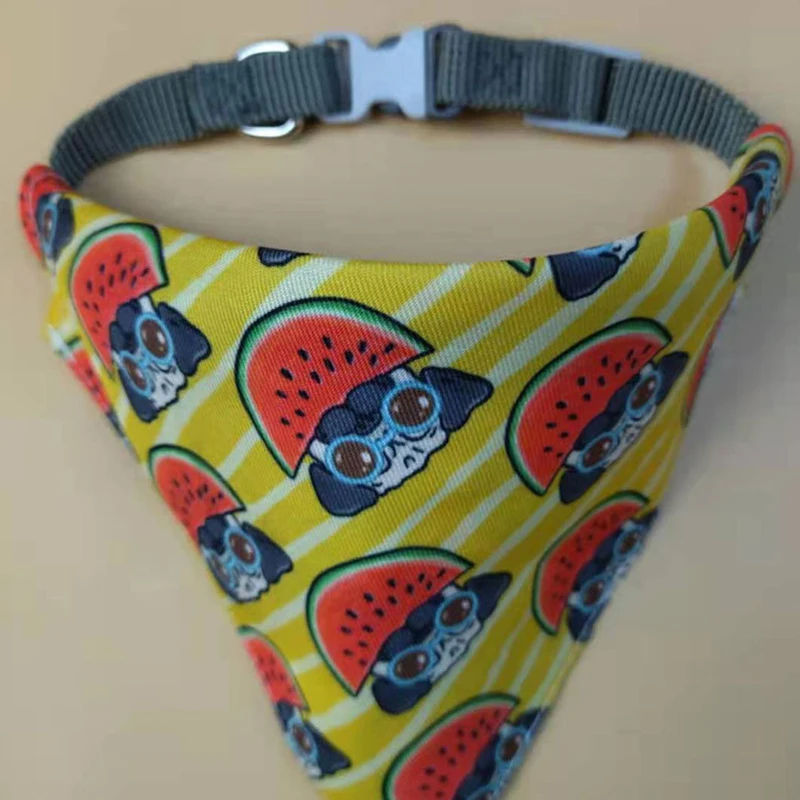Cute Cat Saliva Towel Dog Triangle Bib Cute Bib Cat Dog Saliva Towel Puppy Bibs Washable Bandana Dogs Accessories Pet Dog Collar