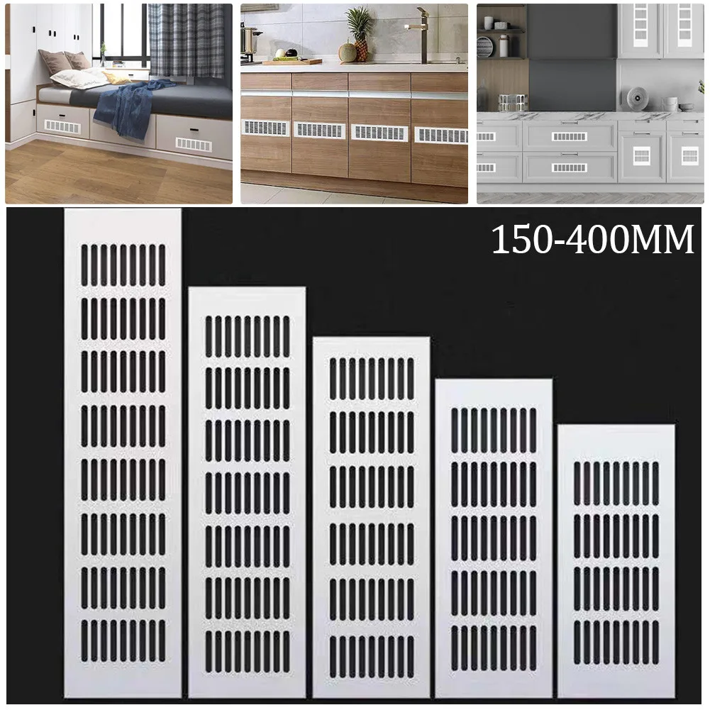 1pc 150mm Aluminium Rectangular Cabinet Wardrobe Air Vent Grille Ventilation-Cover Home Improvement Ventilation Grille