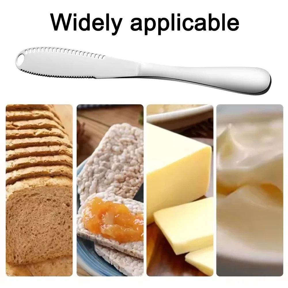 1PC Stainless Steel Butter Knife Tableware Cheese With Holes Spread Cream Knife Bread Jam Knife Cheese Cutter