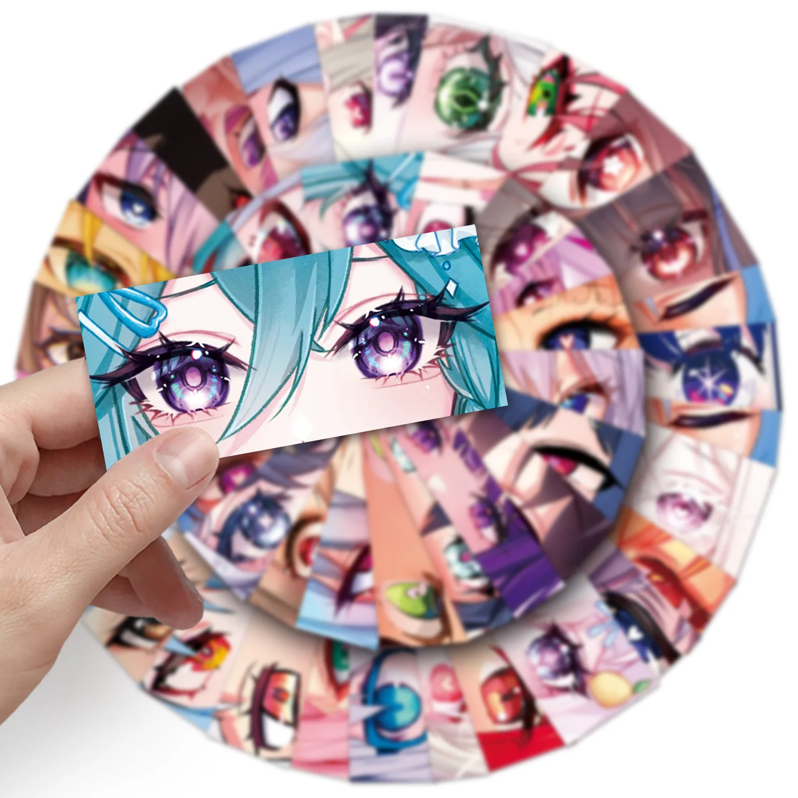 10/50 Stuks Tweedimensionale Anime Ogen Cartoon Sticker Diy Telefoon Fles Laptop Gitaar Skateboard Graffiti Stickers Leuk Voor Speelgoed