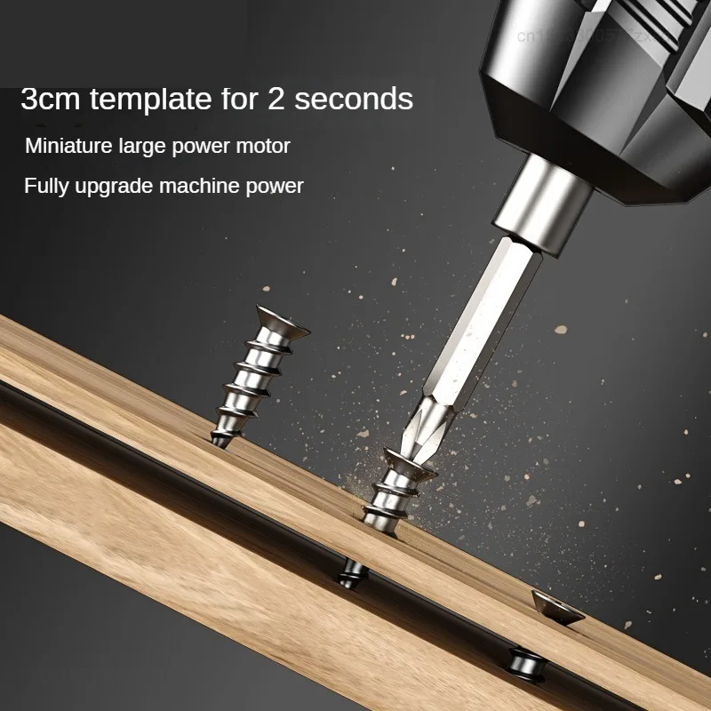 Imagem -02 - Xiaomi-chave de Fenda Elétrica Recarregável Furadeira Elétrica Pequena Doméstica Multifunções sem Fio Furadeira de Impacto Ferramentas Elétricas